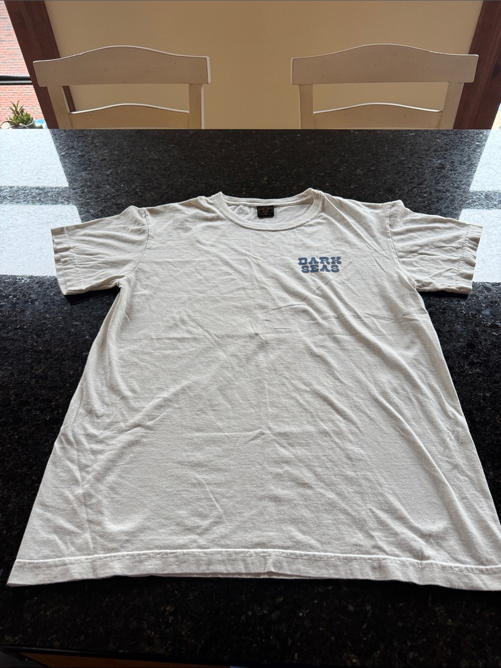 Dark Seas - White w/ Logo - Men's Crew Neck Short Sleeve Tee